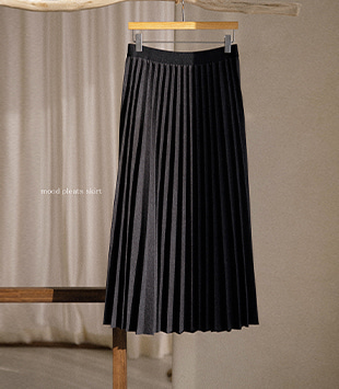 에르멜로 - [wool]무드 pleats skirt