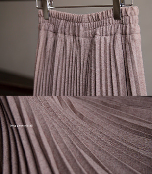 에르멜로 - [wool / A line]뮤엘 pleats skirt