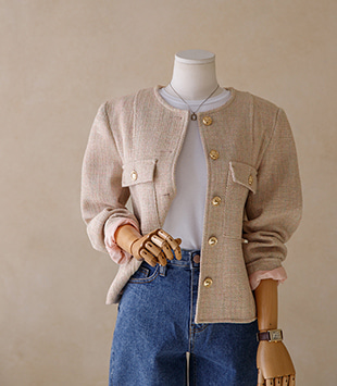 에르멜로 - 베리 tweed jacket