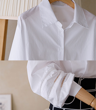 에르멜로 - [punching sleeve]모라 shirt blouse