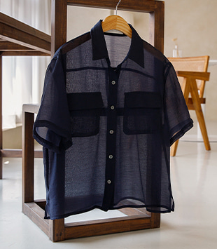 에르멜로 - [tencel 70]데니 pocket blouse