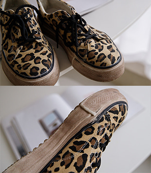 에르멜로 - [3cm / leopard]레오 vintage sneakers