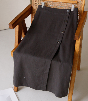 에르멜로 - [linen / H line]레브 wrap skirt