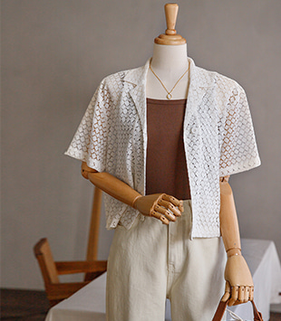 에르멜로 - [high quality]마론 lace blouse