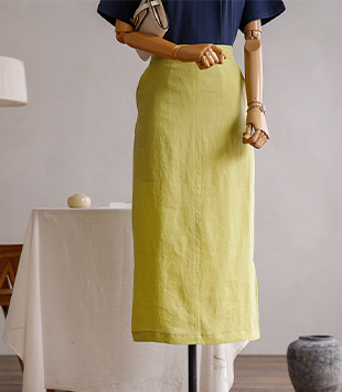 에르멜로 - [linen 100 / H line]노트 skirt