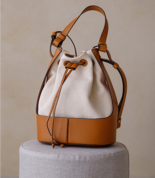 에르멜로 - [cow leather / pouch]리브 canvas bag